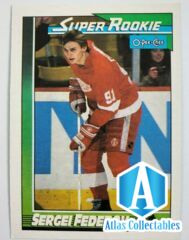 1991-92 O-Pee-Chee Super Rookie Sergei Federov #8 Red Wings